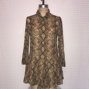 Zara mini tiered in snake print